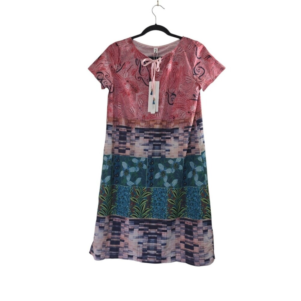 Nuoweiyi Dress Women's Printed Dress Size Medium Short Sleeve